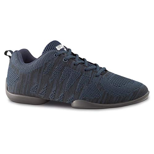 Anna Kern Herren Dance Sneakers 4030 Bold - Größe: UK 9, Farbe Knit Blau/Schwarz von Anna Kern