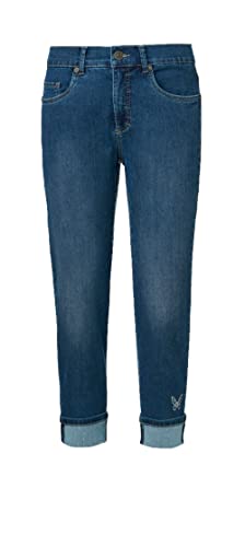 Anna Montana Damen 7/8 Skinny Super Stretch Jeans mit Strassbesatz von Anna Montana