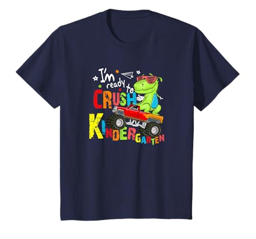Kinder Kindergarten, Kindergartenkind, Dinosaurier, Auto, Spruch T-Shirt von Anna Nikola Gilles