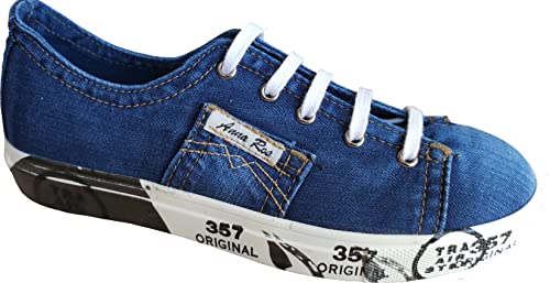 Anna Ros Damen Sneaker Schuhe Jeans Schnürer (Numeric_40) von Anna Ros