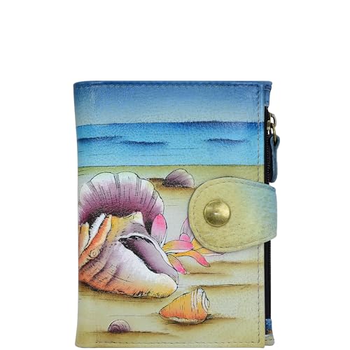 Anna by Anuschka Damen Geldbörse aus Echtem Leder Handgemaltes Original-Kunstwerk, Caribbean Dream, Einheitsgröße von Anna by Anuschka