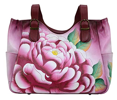 Anna by Anuschka Damen 8065 Schultertasche, Edle Pfingstrose von Anna by Anuschka