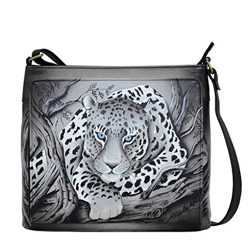 Anna by Anuschka Damen 8371 Cross Body, Afrikanischer Leopard von Anna by Anuschka