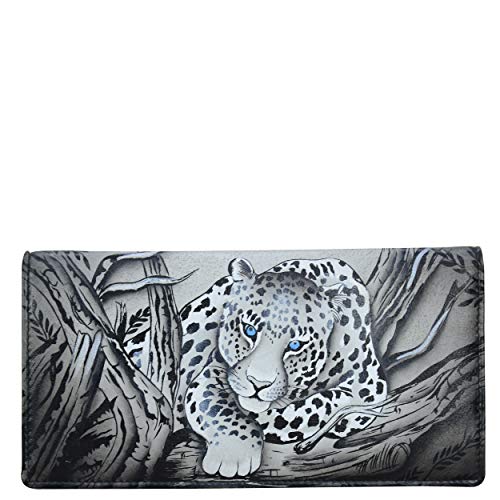 Anna by Anuschka Handbemalte Damen-Clutch-geldbörse, RFID-zweifach Gefaltet Echtes Leder, Afrikanischer Leopard, Einheitsgröße von Anna by Anuschka
