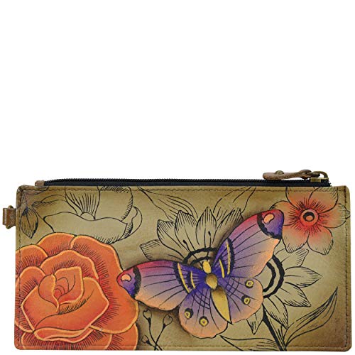 Anna by Anuschka Organizer Wallet | Genuine Leather | Floral Paradise Tan von Anna by Anuschka