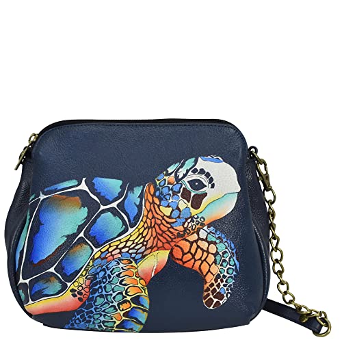 Anna by Anuschka Damen Handbemalte Leder Medium Multi-Fach Tasche Guardian Spirit Einheitsgröße, Guardian Spirit, Einheitsgröße von Anna by Anuschka