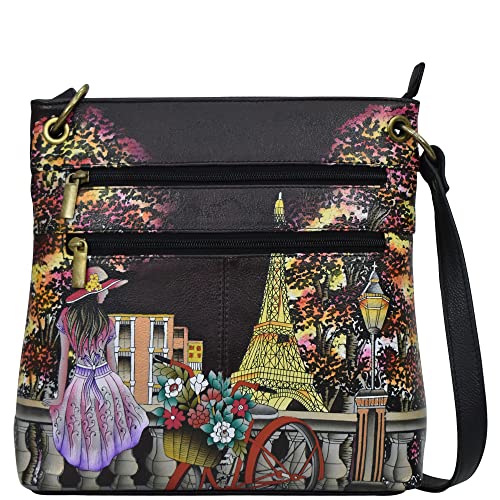 Anna by Anuschka Damen Medium Crossbody, Paris bei Nacht von Anna by Anuschka