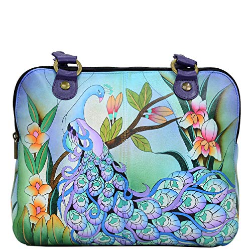 Anna by Anuschka Damen Organizer Carry Bag echtes Leder, Midnight Peacock von Anna by Anuschka