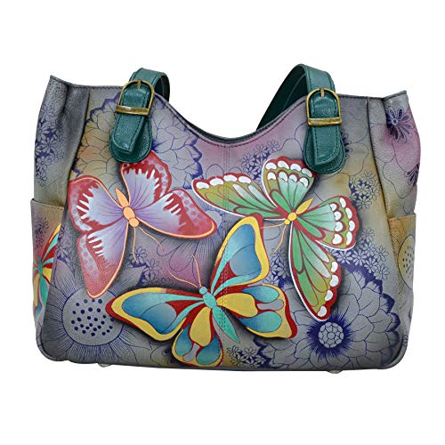 Anna by Anuschka Damen Shoulder Bag - Genuine echtes Leder, Schmetterlingsparadies, Einheitsgröße EU von Anna by Anuschka