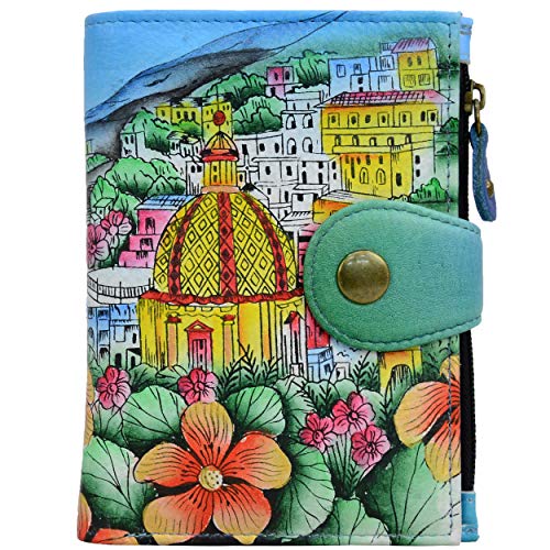 Anna by Anuschka Damen Women's Purse Made of Genuine Leather Handgemaltes Original Kunstwerk, Amalfi Morgendämmerung, Einheitsgröße EU von Anna by Anuschka