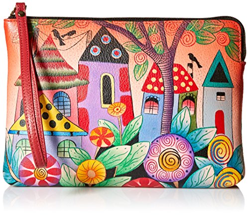 Anna by Anuschka Wristlet Clutch | Genuine Leather | Village of Dreams von Anna by Anuschka