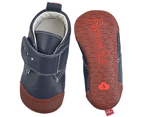 Anna und Paul Krabbel- und Lauflernschuhe - Charlie Gummisohle (18 EU, Marine), ca. 11,5 cm, 6-11 Monate von Anna und Paul