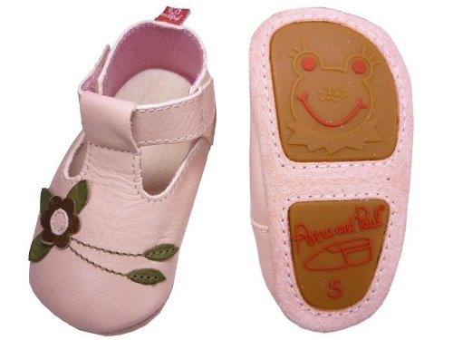 Anna & Paul Krabbelschuhe DORNRÖSCHEN rosa - mit Gummisohle, Größe:S (18/19) von Anna und Paul
