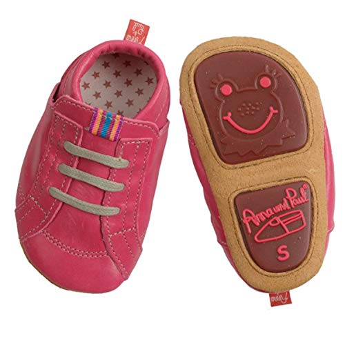 Anna und Paul Krabbelschuhe Lauflernschuhe Streetwear mit Gummisohle - 1212 - pink - Gr. S - L (S - 18-19 - ca 12 cm - 6-11 Mon.) von Anna und Paul