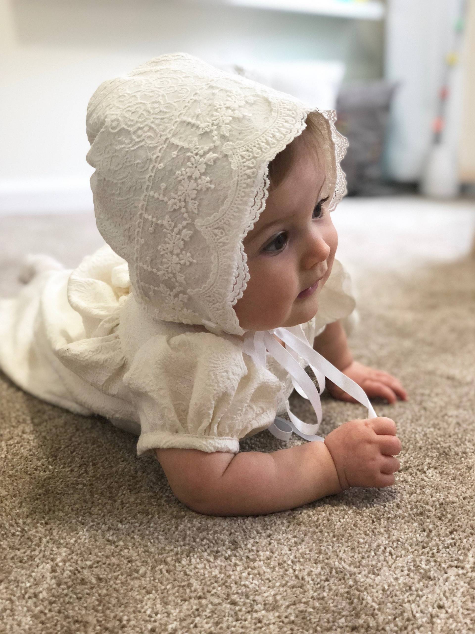 Kate Kleid, Taufkleid Spitze, Taufkleid Spitze, Baby Segen Kleid, Milchweißes Kleid, Jacquard Kleid, Handgefertigtes Erbstück, Geprägtes Jacquard von AnnaBouche