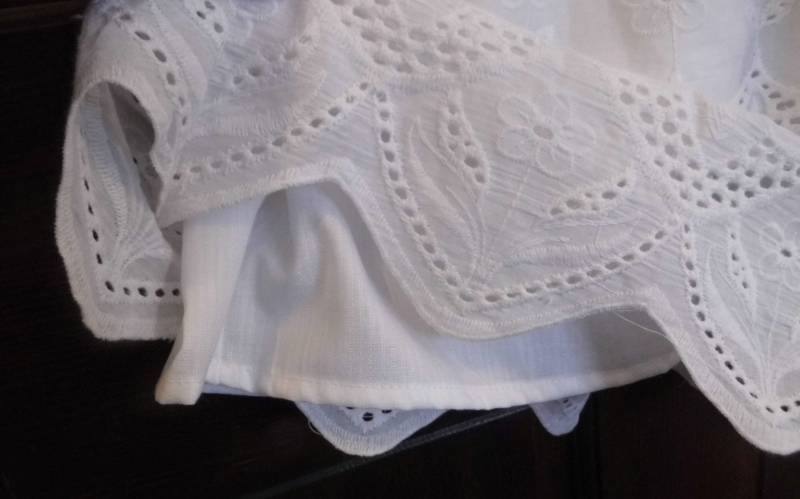 Kleidfutter, Taufkleidfutter, Segenskleidfutter, Babykleidfutter, Weißes Rockfutter, Rockfutter Hinzufügen, Baumwollfutter, Linie Eines Rockes von AnnaBouche