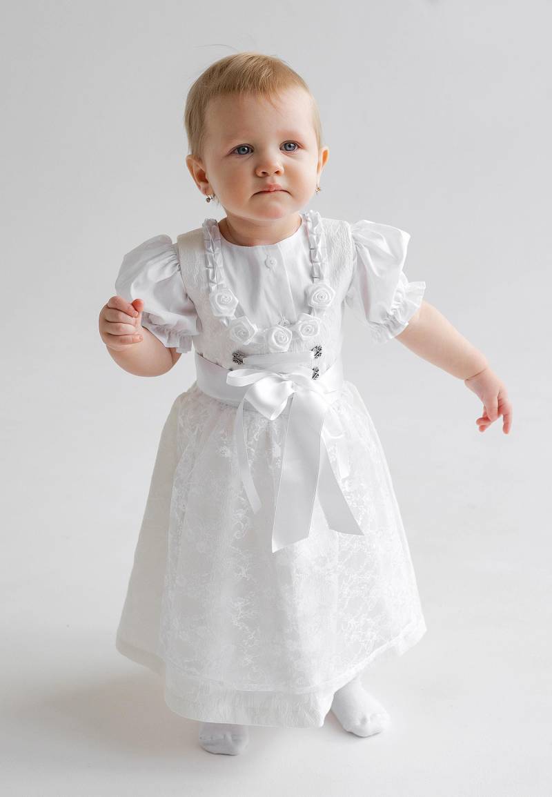 Baby Trachtenkleid Zur Taufe - Festliches Dirndl Mit Zarter Spitze von AnnaKaval