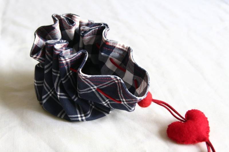 Valentinstag Geschenk Blau WeißBaumwolle TascheRot von AnnaLela