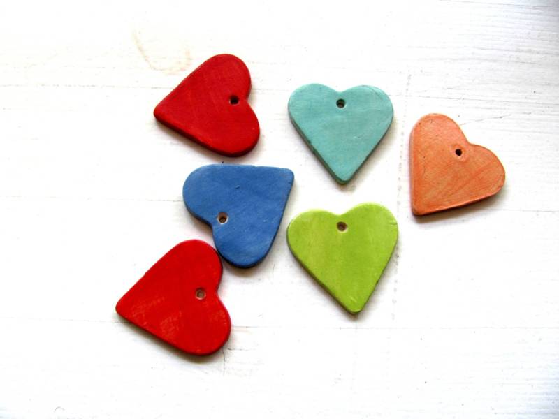 Valentinstag Geschenk Gelb .grün. Rosa. Heart Keramik Halskette. Liebe. Christmes von AnnaLela