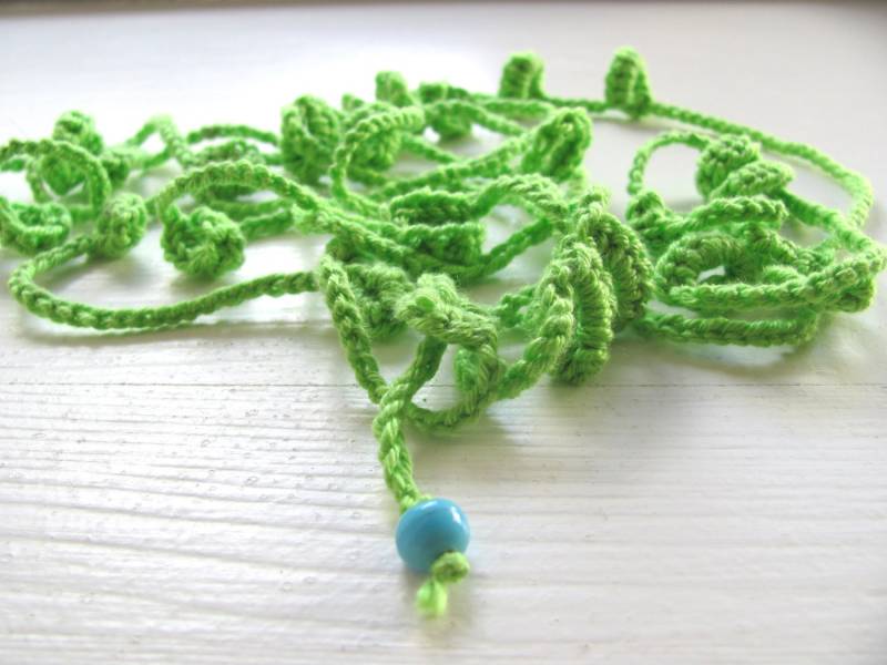 Weihnachtsgeschenk Grünes Gift-100Percent Baumwolle - Kette /Armband von AnnaLela