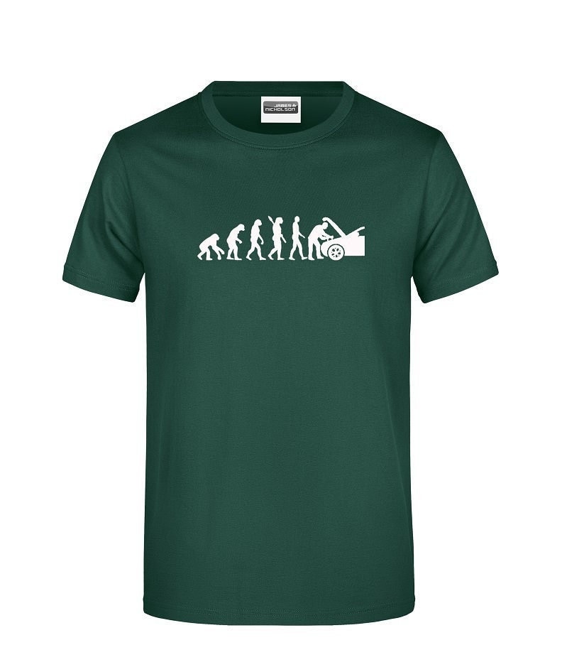 Fun-Shirt/Mechaniker T-Shirt "Evolution Mechaniker" Für Damen Oder Herren Kfz Geschenk Schrauber in Der Werkstatt von AnnaMadeManufactur