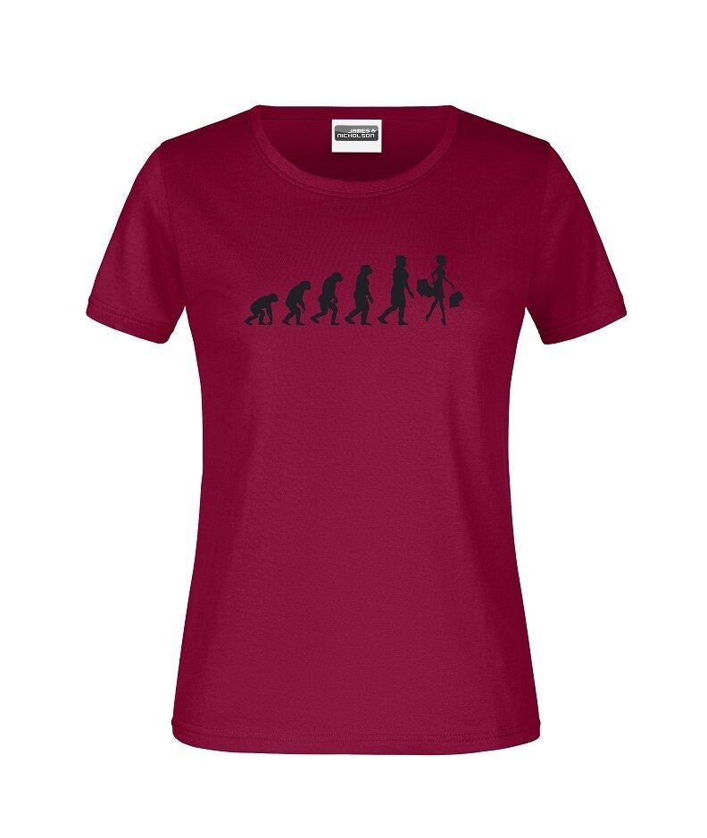 Fun Shirt Shoppen T-Shirt "Evolution Shopping" Für Damen Oder Herren Geschenke Shopaholics/Geschenk Shopping Queen von AnnaMadeManufactur