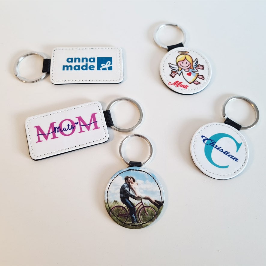 Personalisierter Schlüsselanhänger Kunstleder Foto Oder Wunschmotiv Für Autoliebhaber Motorradfahrer, Hausbesitzer, Geschenk Großeltern von AnnaMadeManufactur