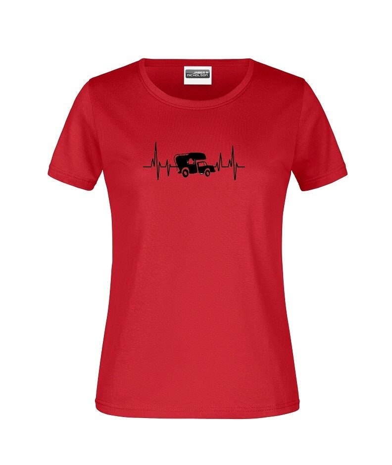Wohnmobil Fun-Shirt "Heatbeat Wohnmobil" Für Damen Oder Herren Herzschlag Motiv Outdoor Abenteuer Und Naturliebhaber von AnnaMadeManufactur
