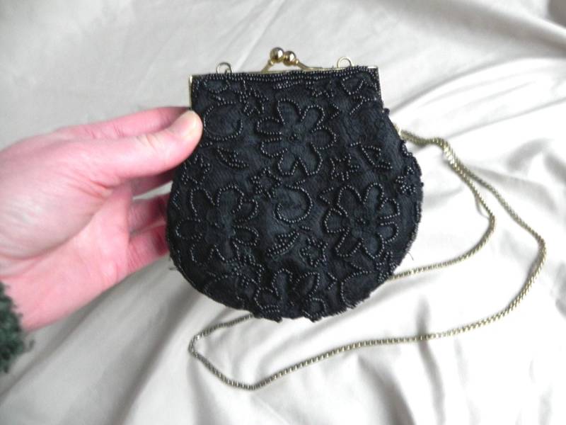 Kleiner Schwarzer Beutel Abendtasche Mit Spitze Und Perlen Geschmückt Kleiner Schwarzer Beutel Abendtasche Mit Spitze Und Perlen Geschmückt von AnnaMaesAttic