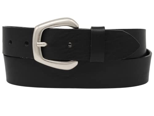 AnnaMatoni Damen Gürtel Ledergürtel mit Modischer Schließe Damen Gürtel 3,5cm breit Echt Leder Gürtel Premium Leder (Schwarz 790, TW100 - Gesamtlänge 115cm) von AnnaMatoni