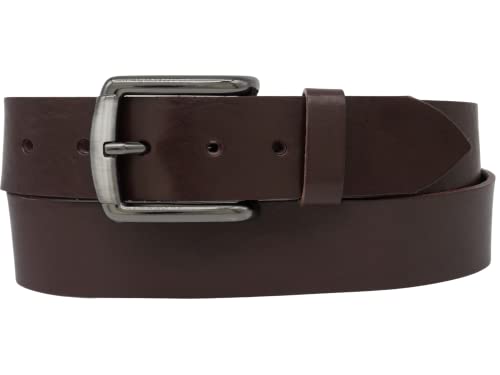 AnnaMatoni Gürtel Herren, Made in Germany, weiches Premium Rindsleder 3,5mm stark, Herren Ledergürtel, 4cm breit, echt Leder (Braun 690, TW85-100cm Gesamtlänge) von AnnaMatoni