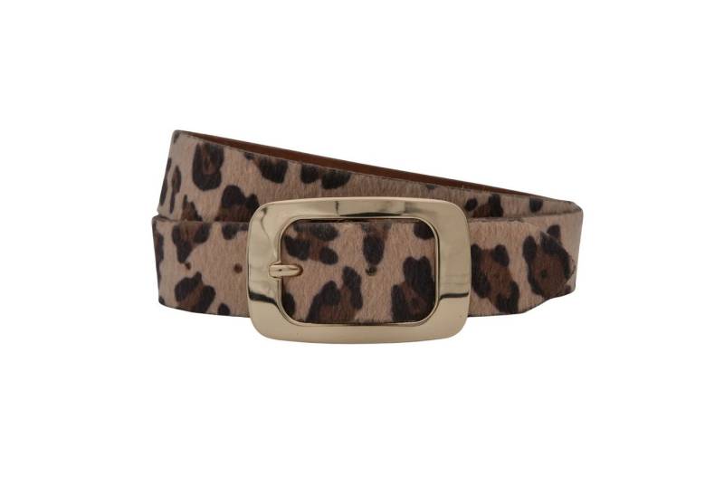 AnnaMatoni Ledergürtel AnnaMatoni Damen Ledergürtel in hochwertigem Kunstfell in Leo von AnnaMatoni