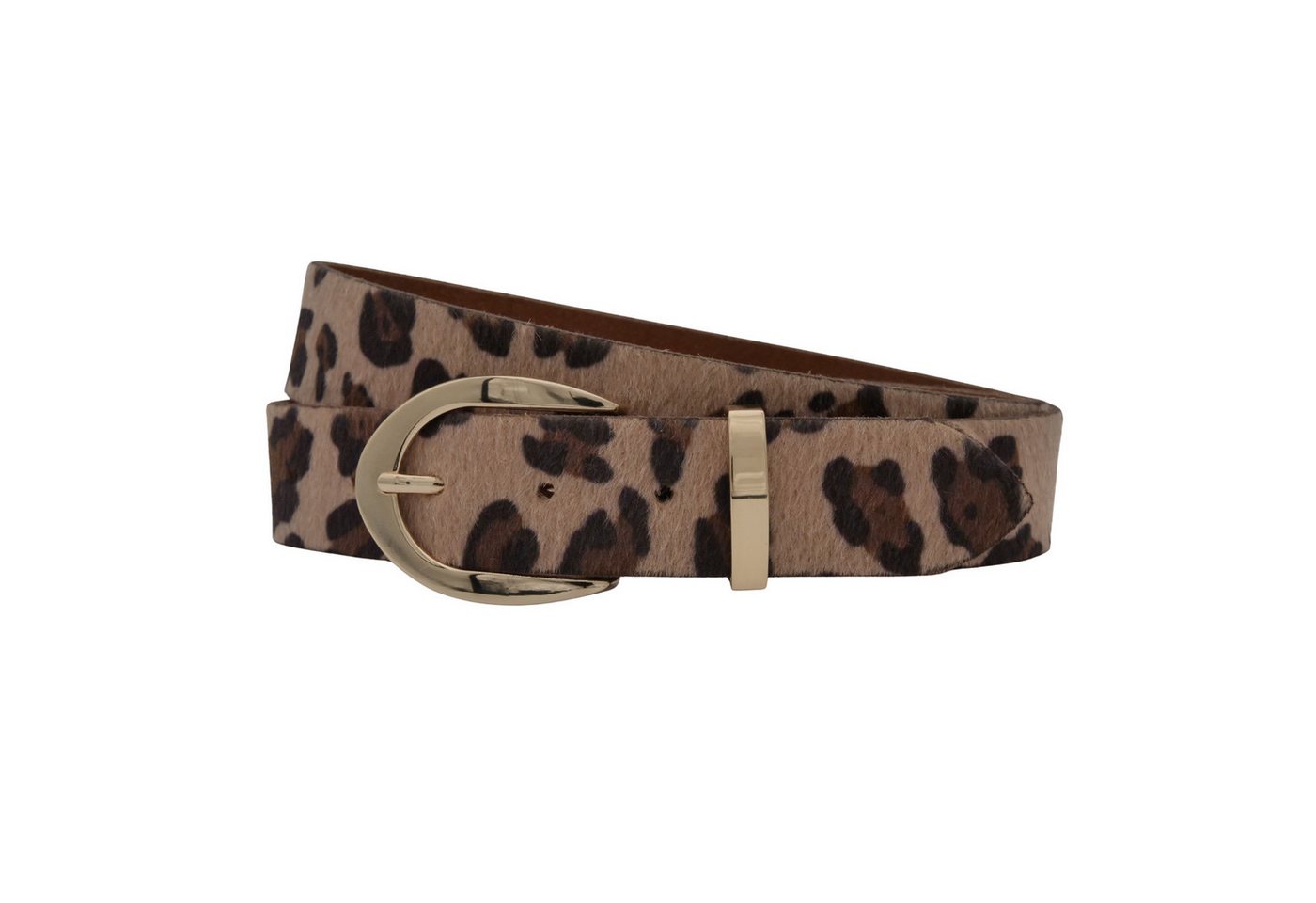 AnnaMatoni Ledergürtel AnnaMatoni Damen Ledergürtel in hochwertigem Kunstfell in Leo von AnnaMatoni