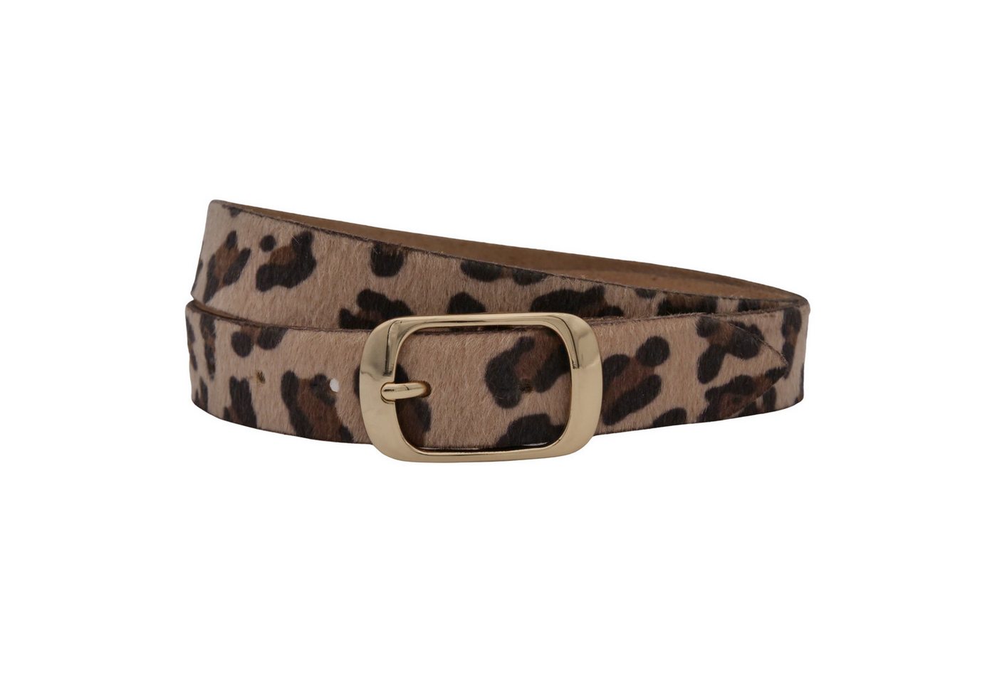 AnnaMatoni Ledergürtel AnnaMatoni Damen Ledergürtel in hochwertigem Kunstfell in Leo von AnnaMatoni