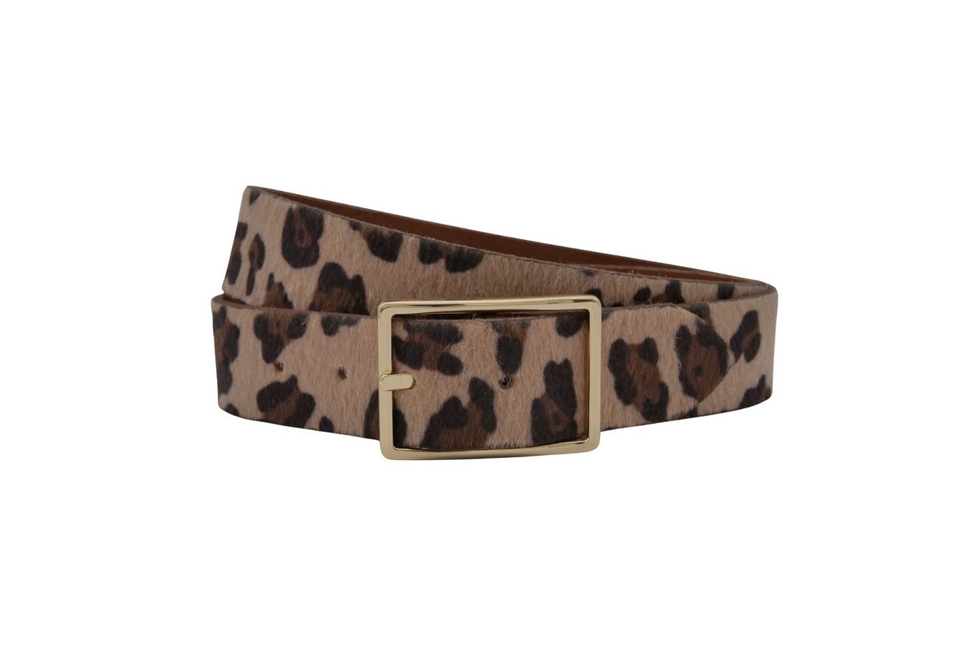 AnnaMatoni Ledergürtel AnnaMatoni Damen Ledergürtel in hochwertigem Kunstfell in Leo von AnnaMatoni