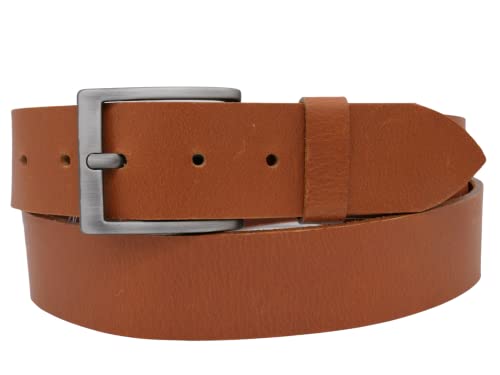 AnnaMatoni Ledergürtel Vollleder Herren Büffelleder 4cm breit ECHT LEDER Gürtel (TW85 - Cognac 640) von AnnaMatoni