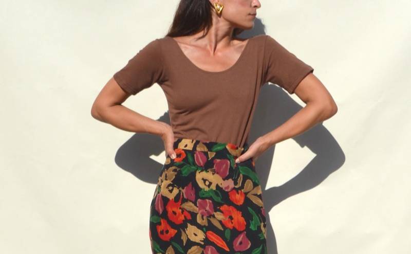 Braunes Stretch Baumwoll Jersey Kurzarm Body, Trikot, Einheitsgröße von AnnaOhSailors