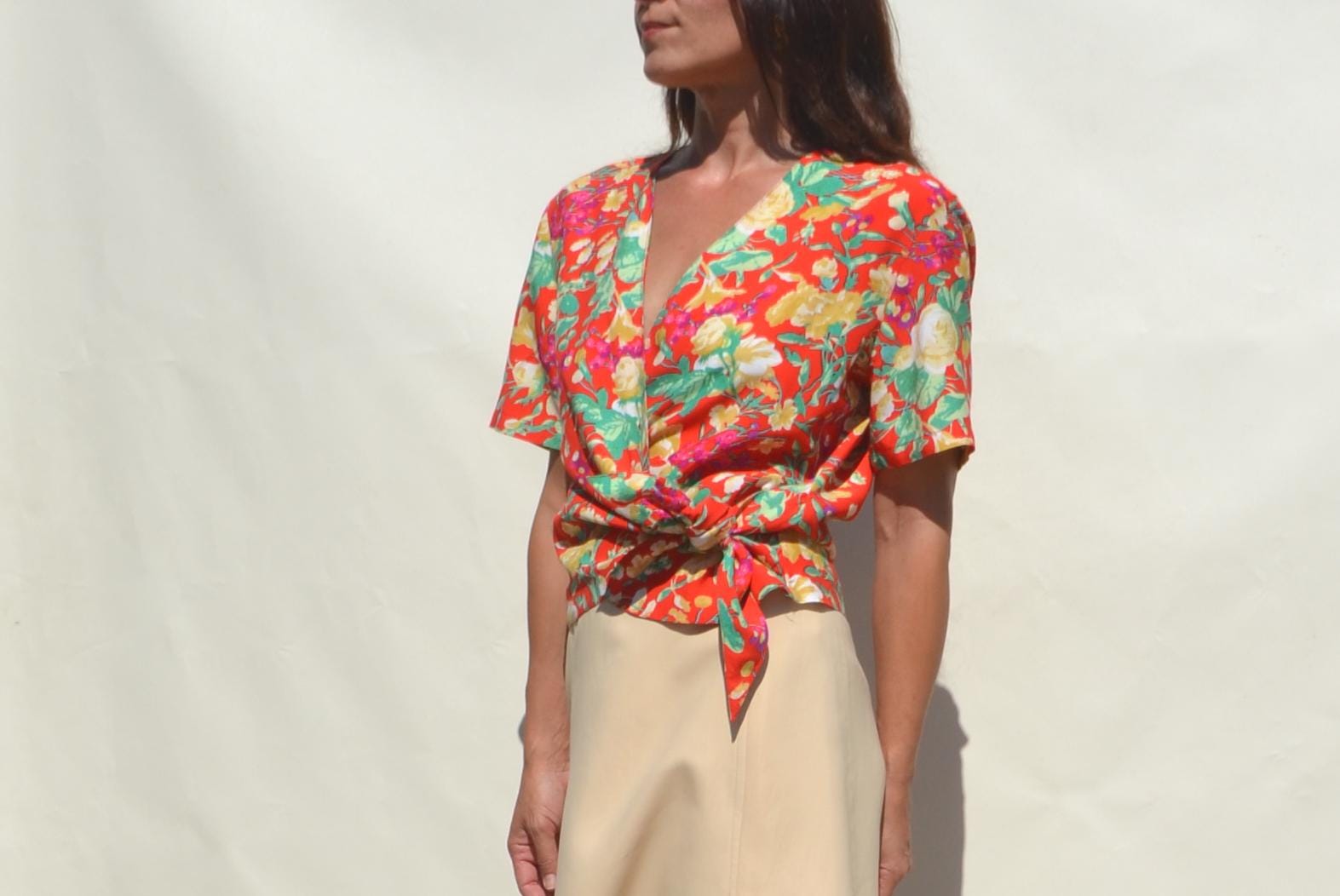 Kenzo Rot/Mehrfarbiges Wickeltop Im Floralen Stil.grösse M von AnnaOhSailors