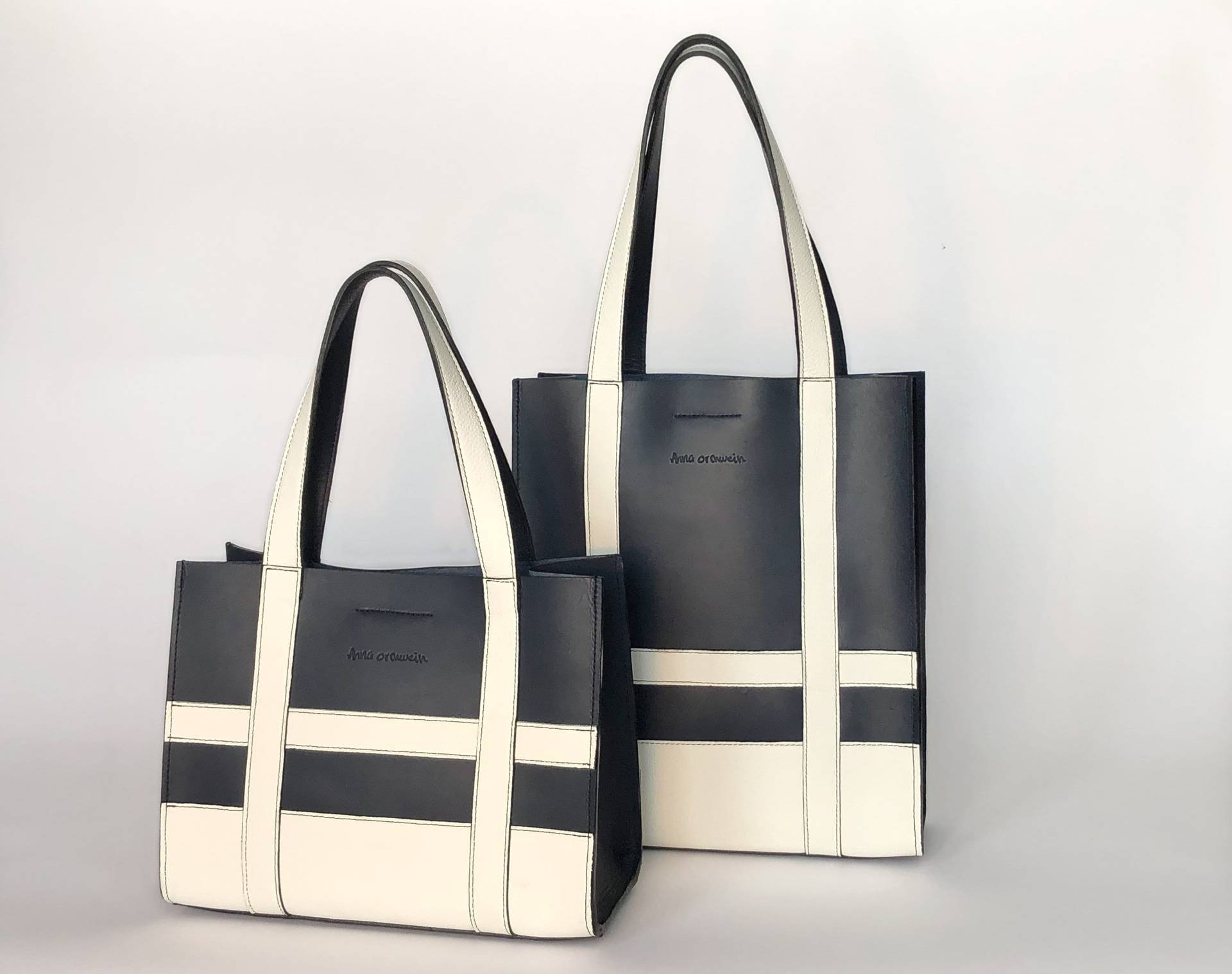 Erik Tote Navy Mit Weißer Borte Erik Tote Navy Mit Weißer Borte von AnnaOrthweinDesigns
