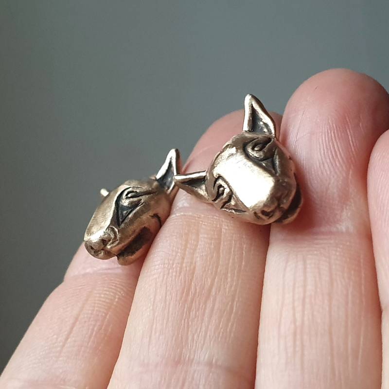 Bullterrier Hund Manschettenknöpfe von AnnaSiivonen