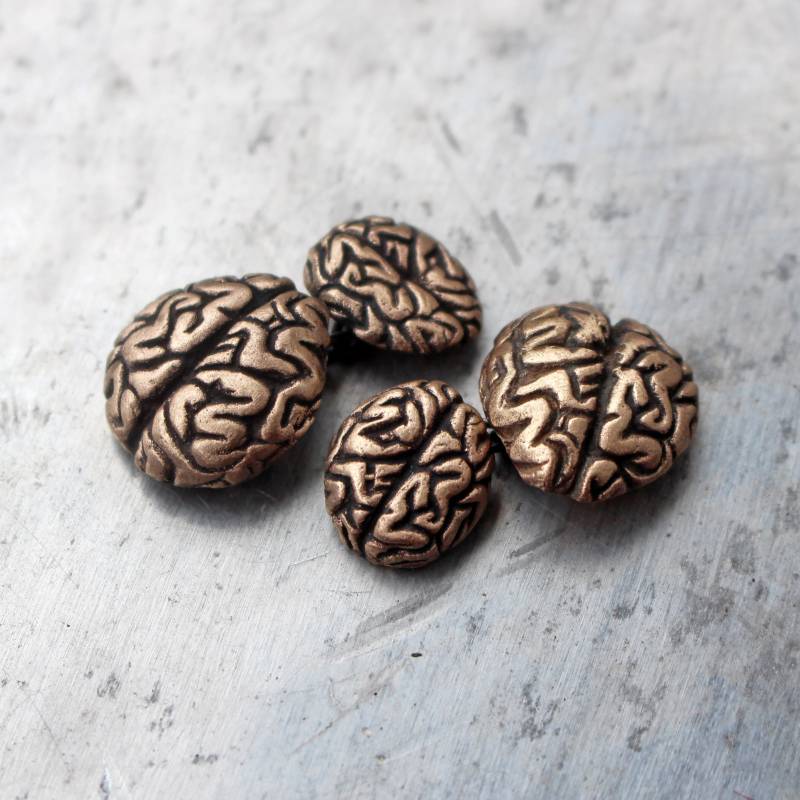 Manschettenknöpfe Mit Grauer Materie Doppel Köpfchen von AnnaSiivonen