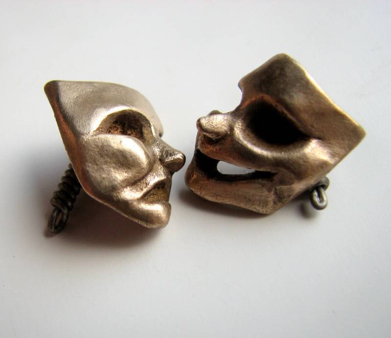 Theater Maske Manschettenknöpfe Komödie Und Tragödie Schmuck Für Herren von AnnaSiivonen