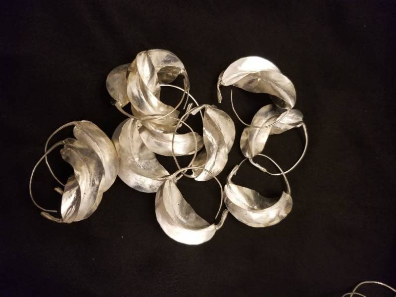 Mittelgroße Fulani-Ohrring | Silber Ton 5cm Mittelgroße Fulani-Ohrring | Silber Ton 5cm von AnnaTeiko