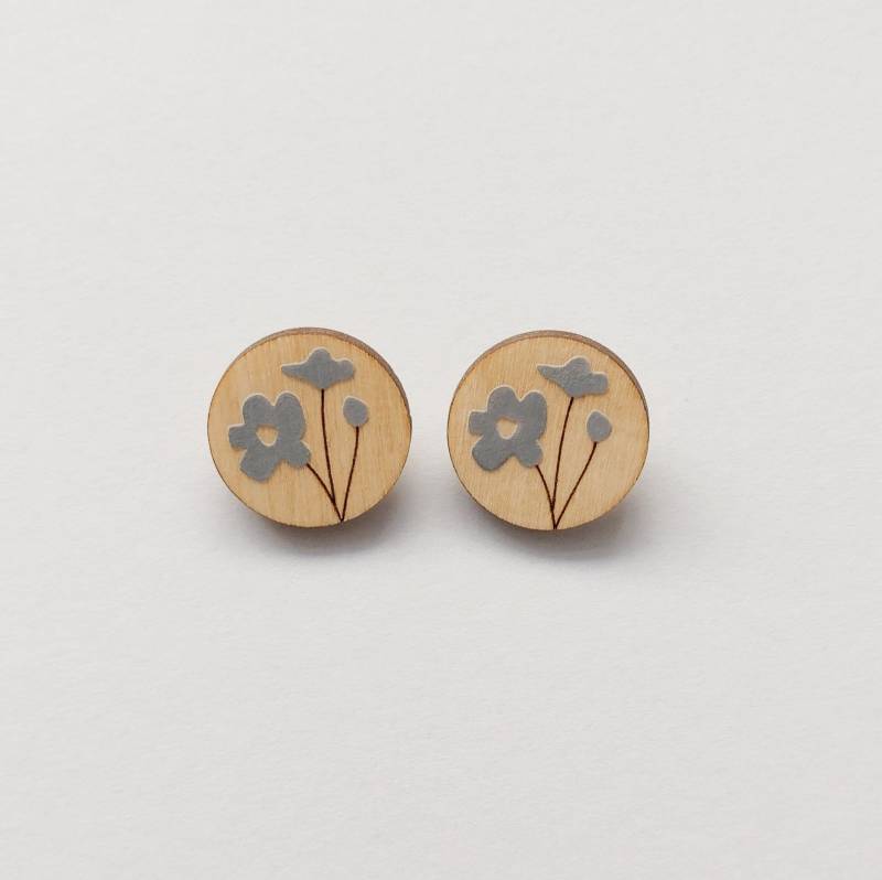 Blumen Ohrringe - Florale Vergissmeinnicht Stil Medium von AnnaWiscombe