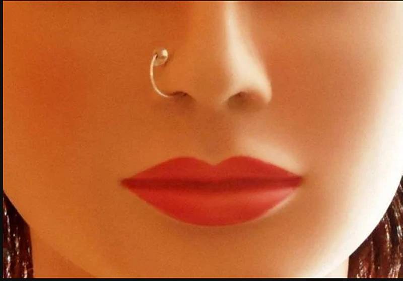 Fake Nasenring, Sterling Silber, Künstlicher Septum, Septumschmuck, Kein Piercing von AnnabellesNoseRings