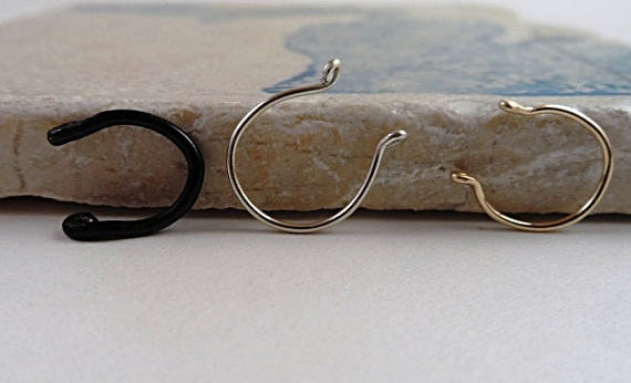 3Er Set Fake Septum Ringe, Ring, Nasenring, Septum, Piercing, Piercing von AnnabellesNoseRings