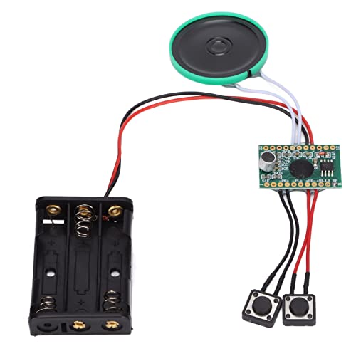 4 Minuten DIY Sprachmodul, Bespielbares Sound Chip Modul, Tastensteuerung Musik Sound Talk Bespielbarer Chip, für Grußkarten, Audiokarten, Weihnachtsgeschenkboxen Usw. von Annadue