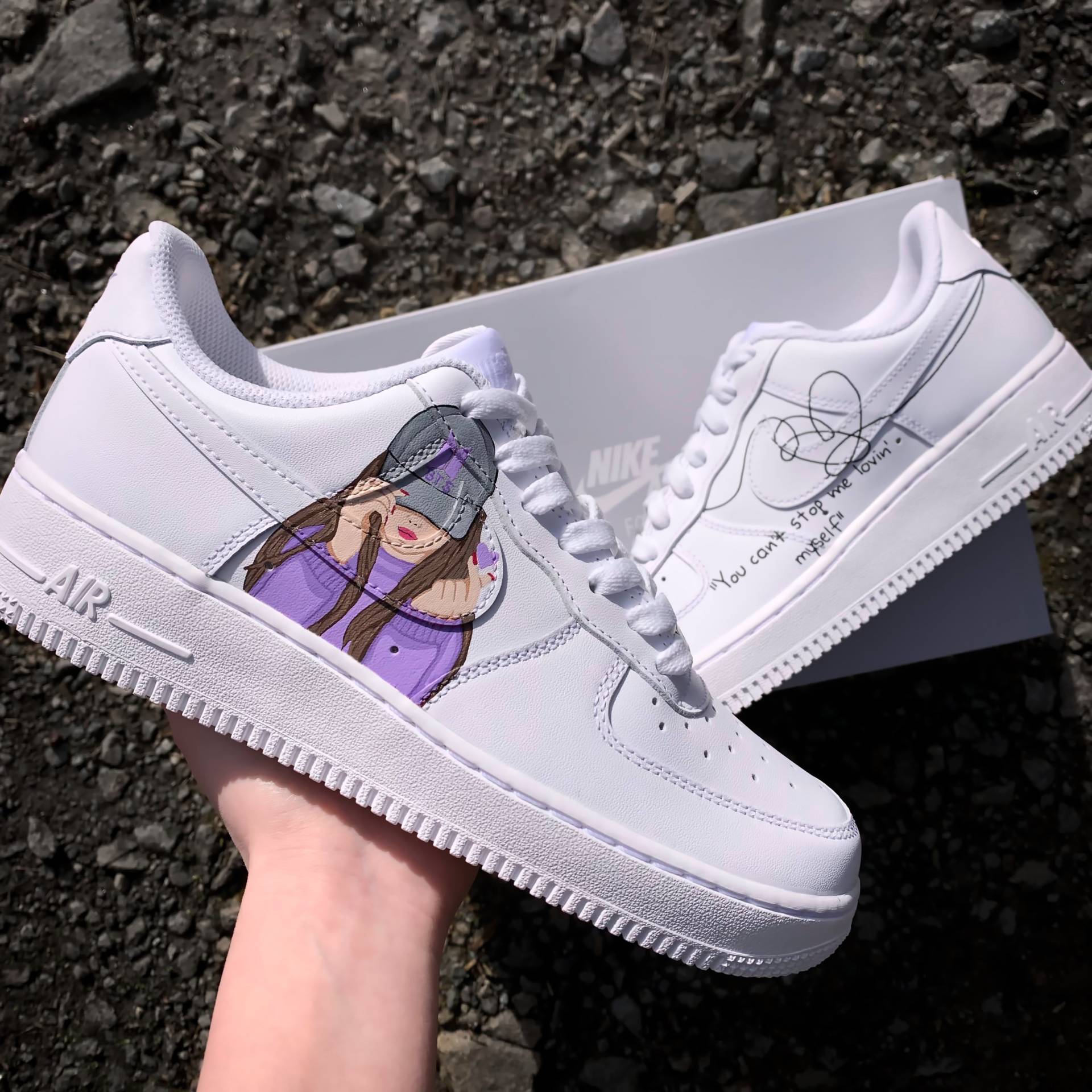 Nike Air Force 1 "Bts" - Custom Sneaker Boygroup K-Pop Handpainted Shoes Af1 von AnnamarieDIY