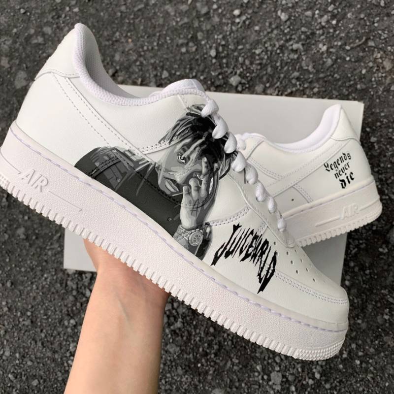 Nike Air Force 1 Juice Wrld - Custom Sneaker Hand-Painted Shoes Af1 Legends Never Die 999 von AnnamarieDIY