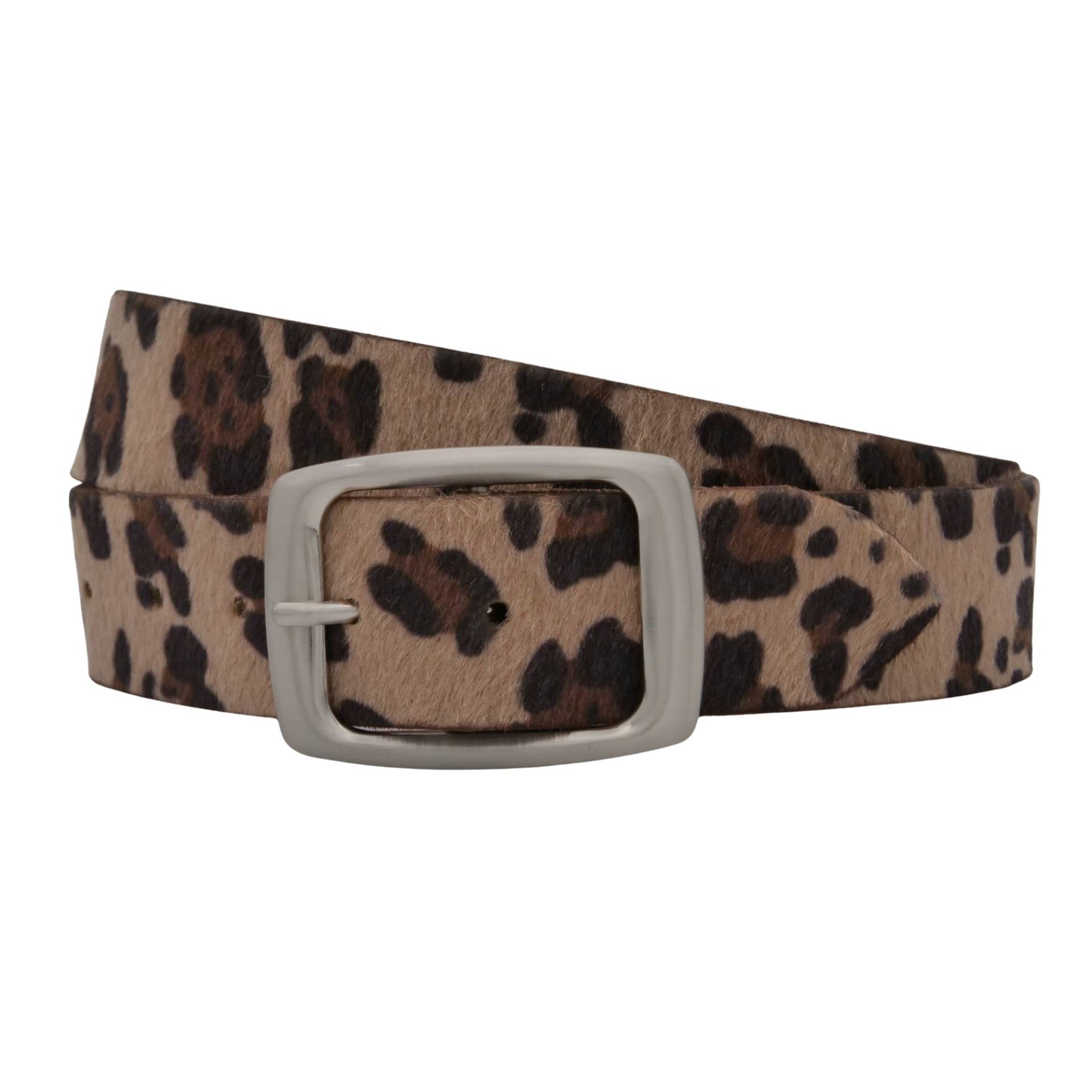 AnnaMatoni Ledergürtel "AnnaMatoni Damen Ledergürtel hochwertiges Kunstfell in Leo Optik" von Annamatoni